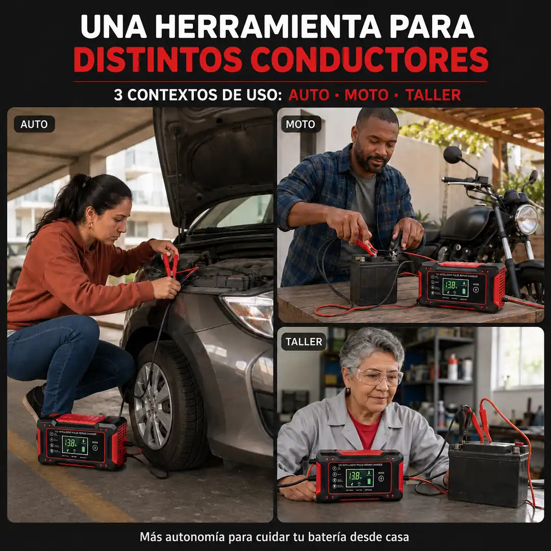 RutaLista 12V™ Cargador y Mantenedor de Baterías