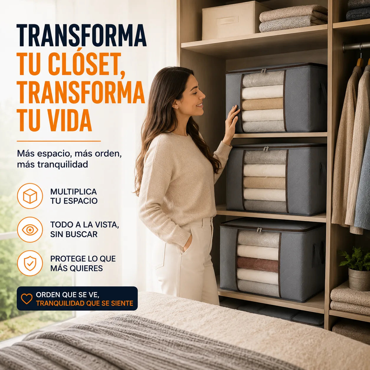 Organizador de ropa ahorra espacio ®