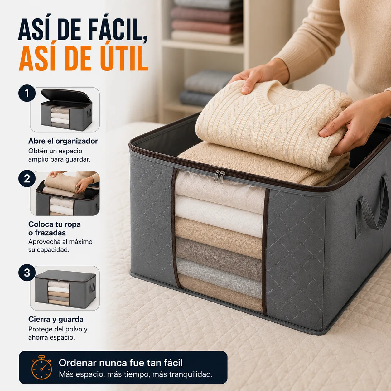 Organizador de ropa ahorra espacio ®