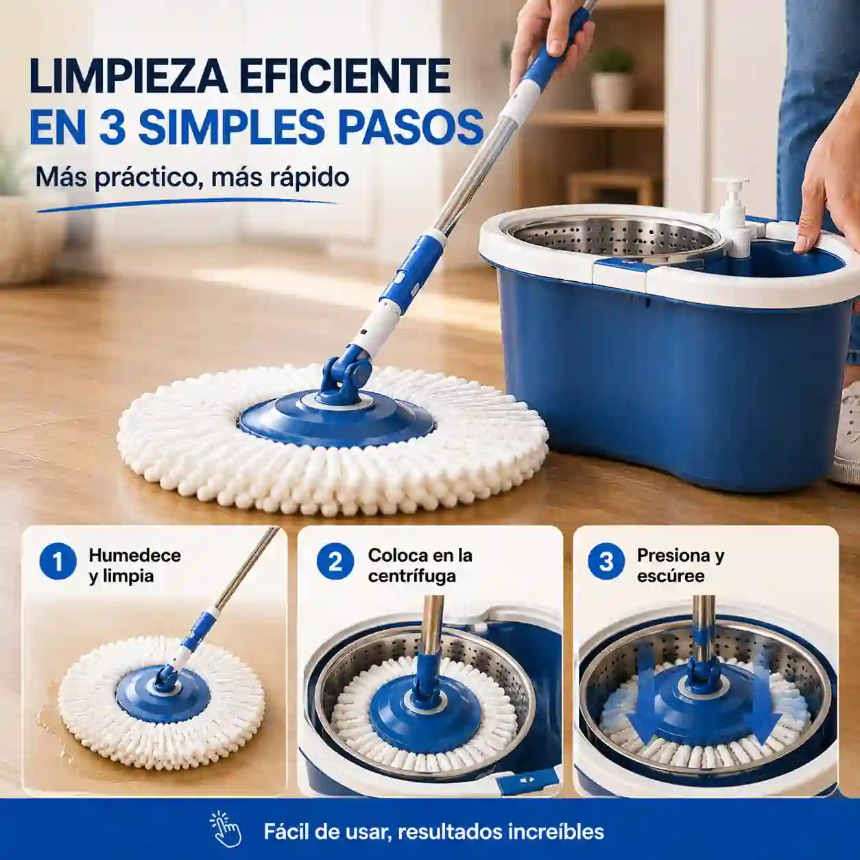 Mopa 360° con balde centrifuga Pro™