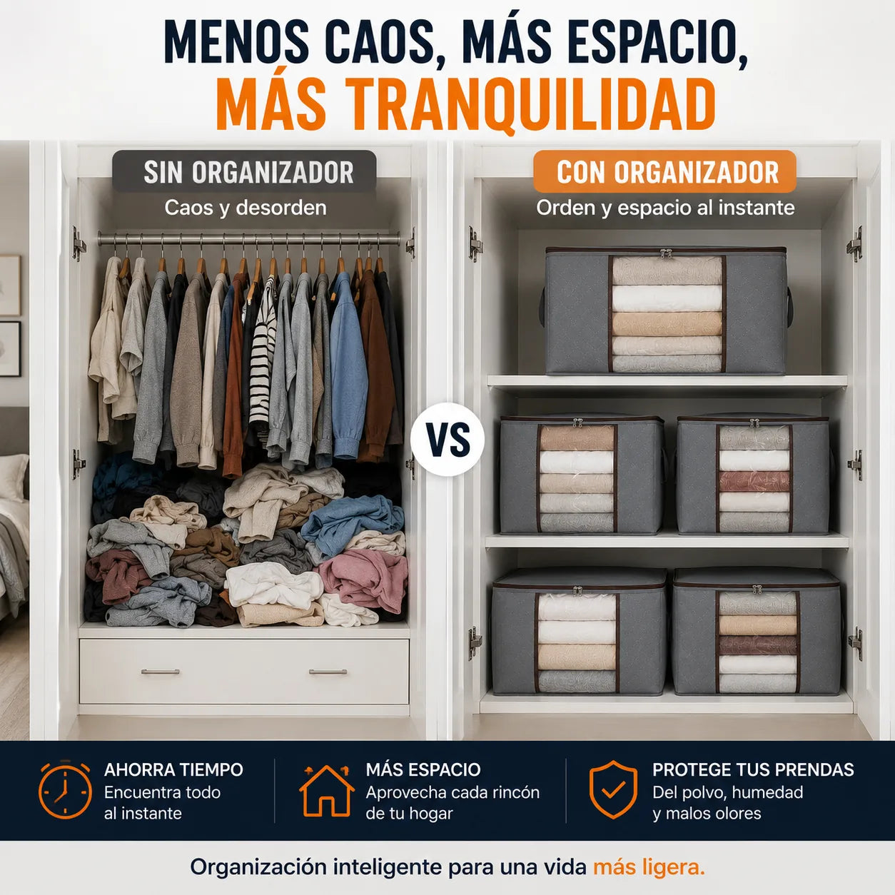 Organizador de ropa ahorra espacio ®