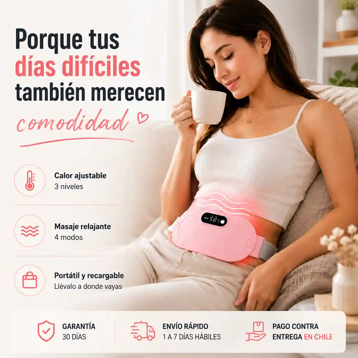 LunaCalm™ Cinturón de masajes para dolor menstrual Térmico