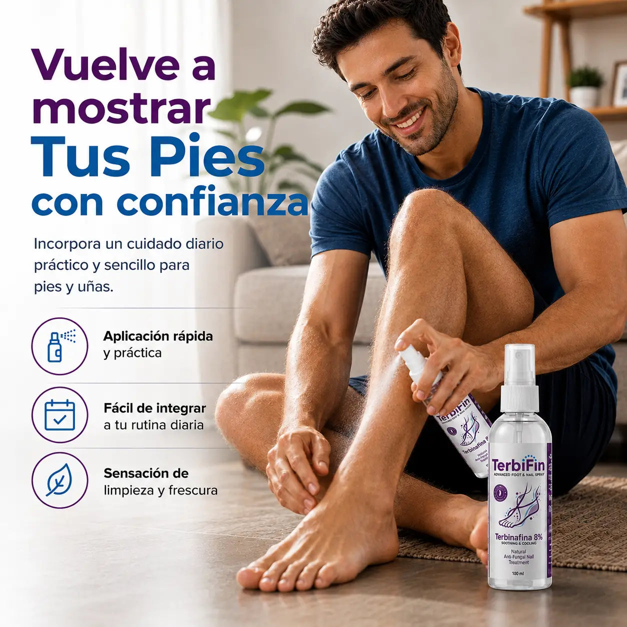 FootPure™ TerbiFin Spray Anti-Hongos pies y uñas
