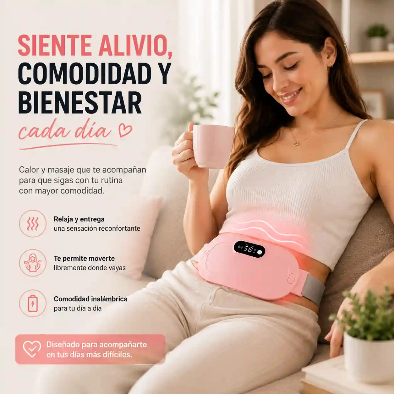 LunaCalm™ Cinturón de masajes para dolor menstrual Térmico