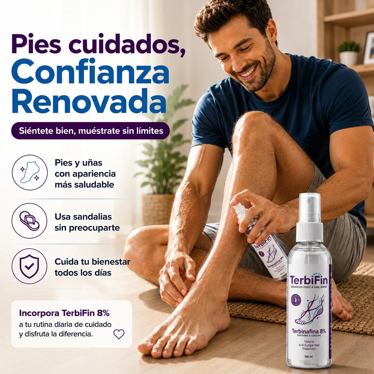 FootPure™ TerbiFin Spray Anti-Hongos pies y uñas