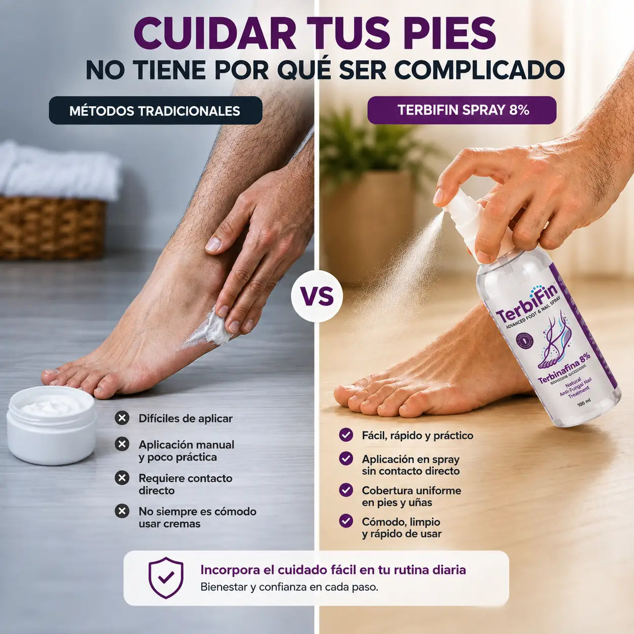 FootPure™ TerbiFin Spray Anti-Hongos pies y uñas