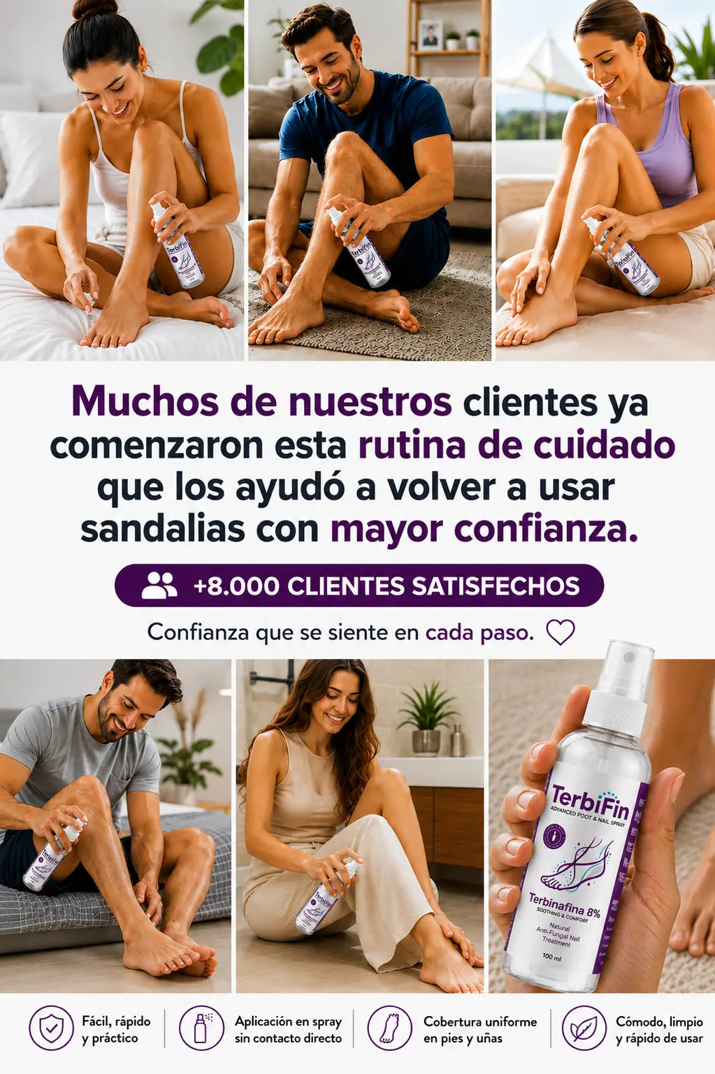 FootPure™ TerbiFin Spray Anti-Hongos pies y uñas