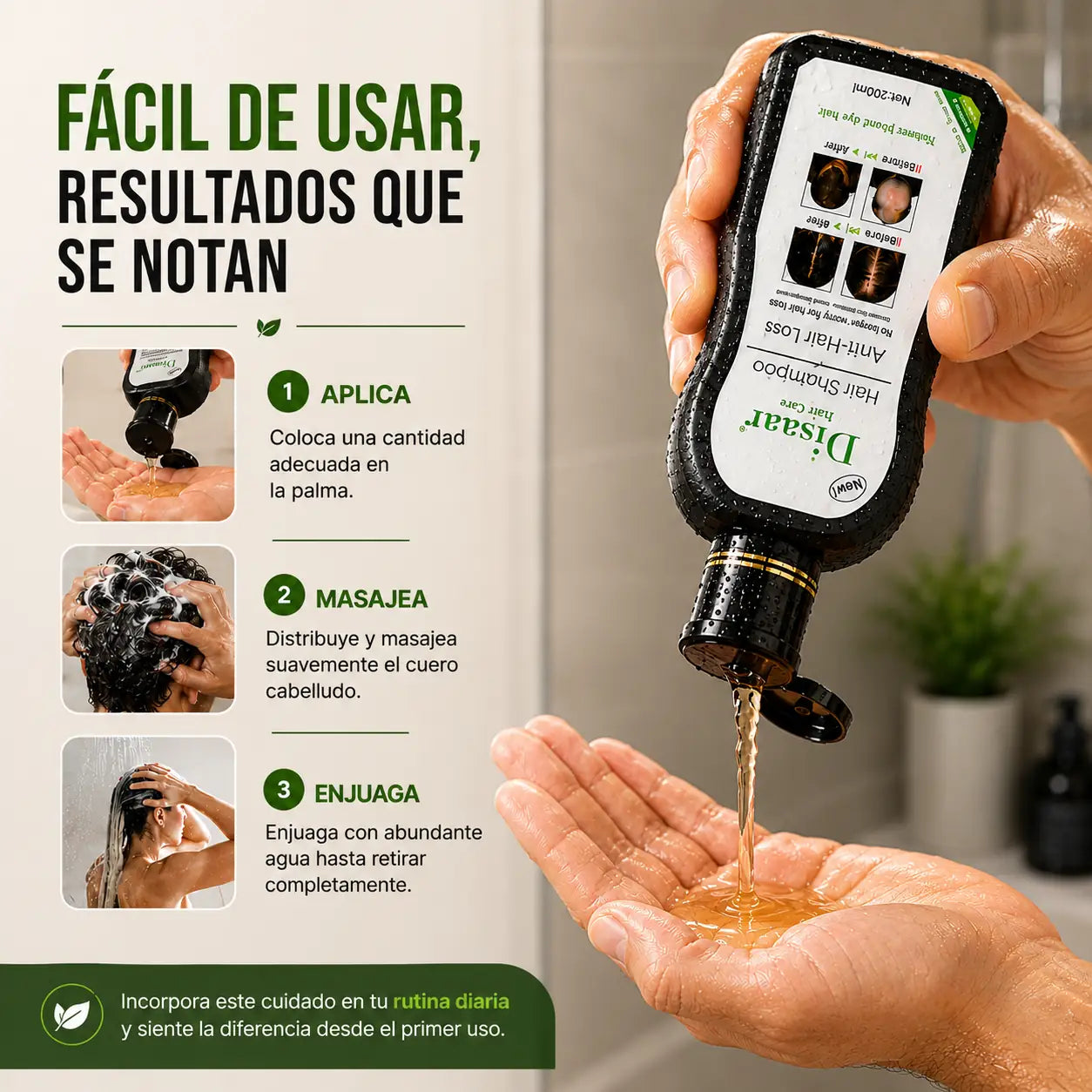 Renace Hair Care™ Shampoo Anticaída Disaar