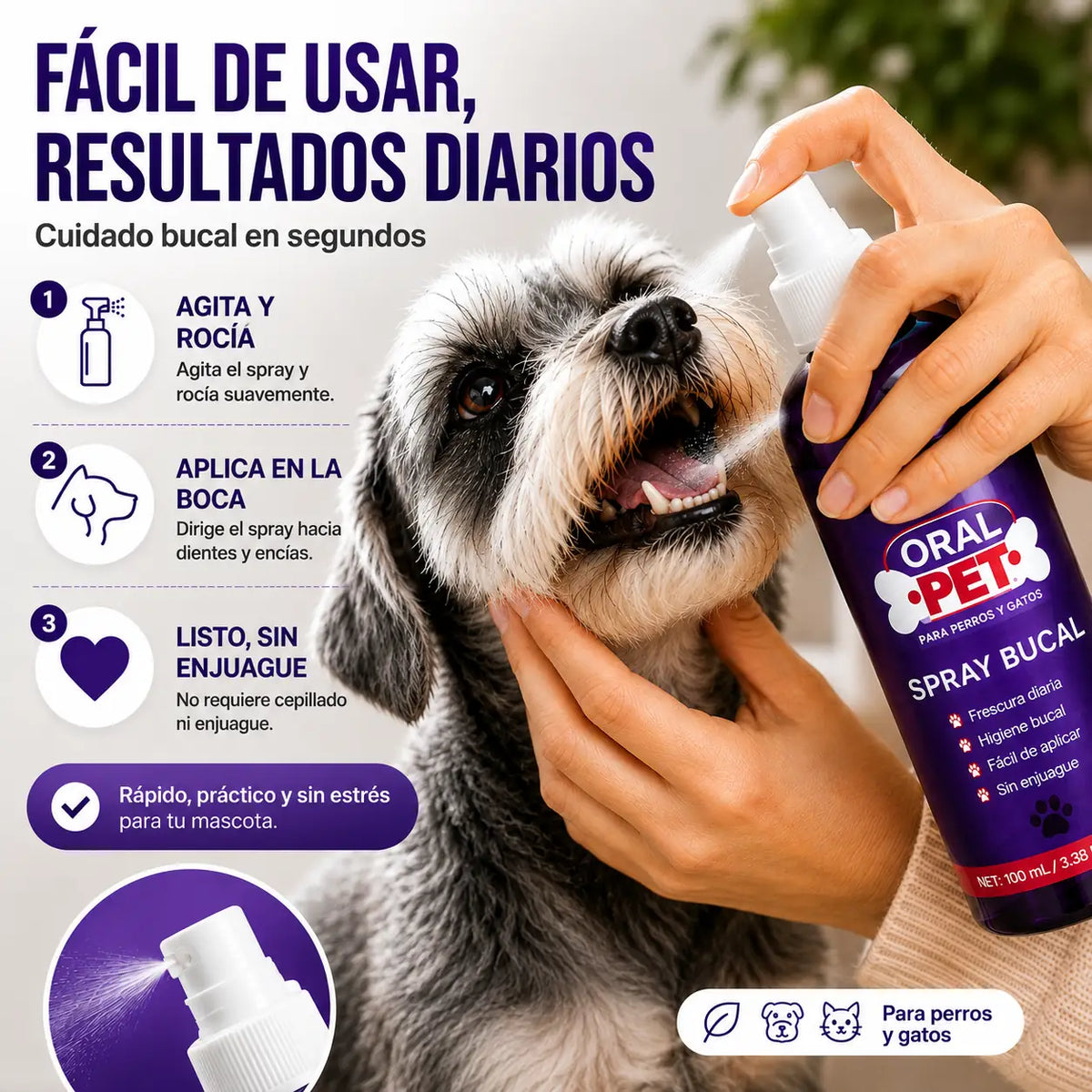 Hocico Feliz™ Oral Pet Spray Bucal