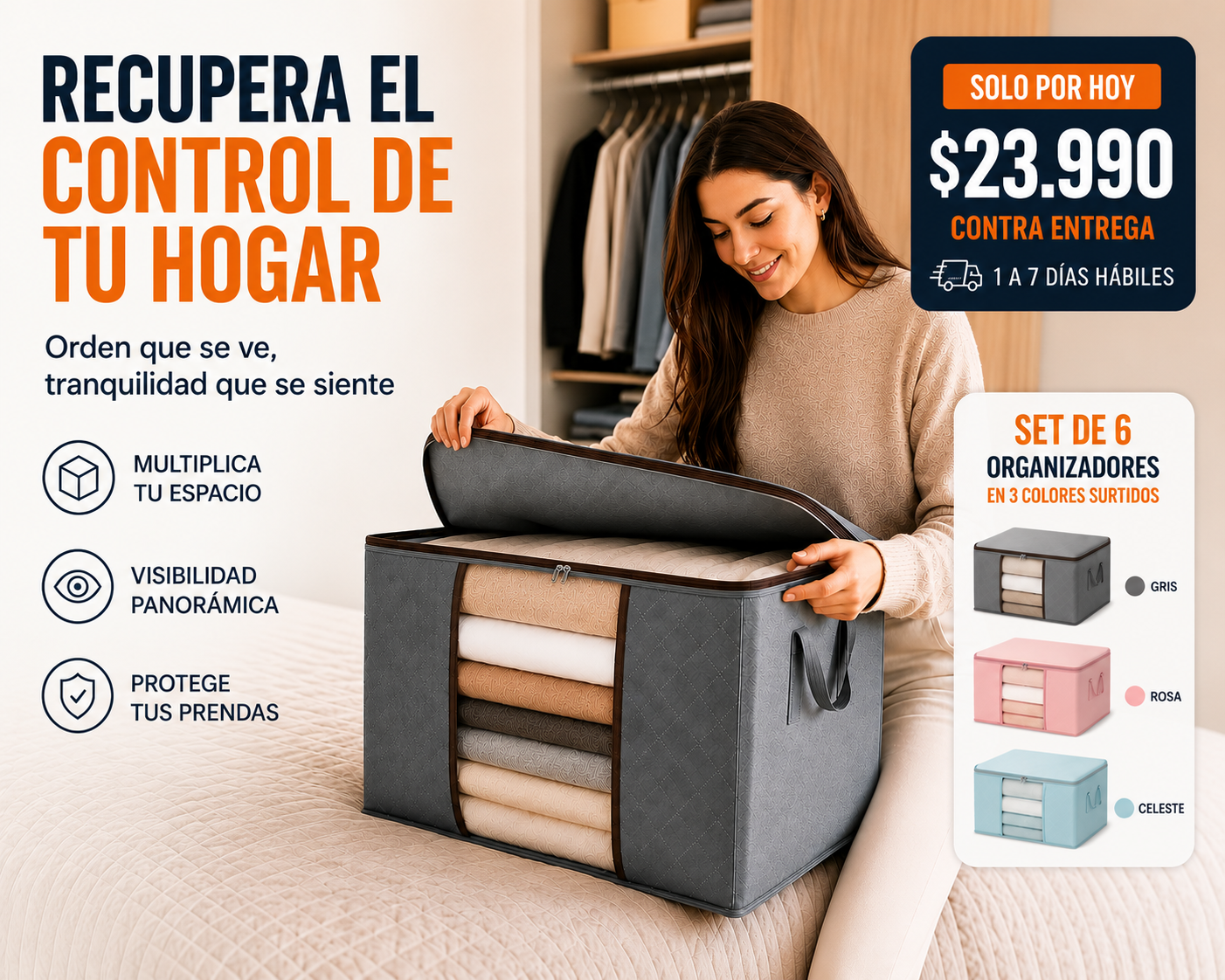Organizador de ropa ahorra espacio ®