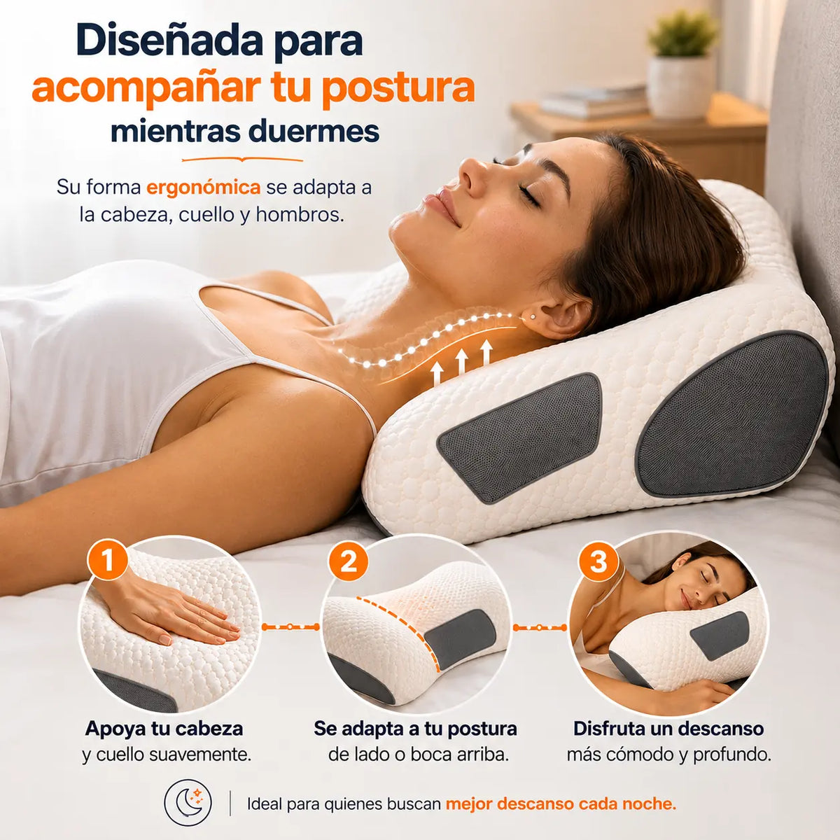 Nuvora™ Almohada Cervical Ergonómica