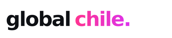 Logo moderno Global Chile negro y rosa