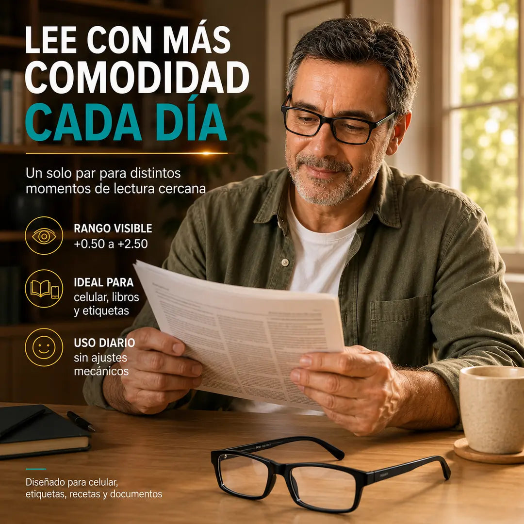 VistaFlex™ — Un solo par. Para cada momento de lectura