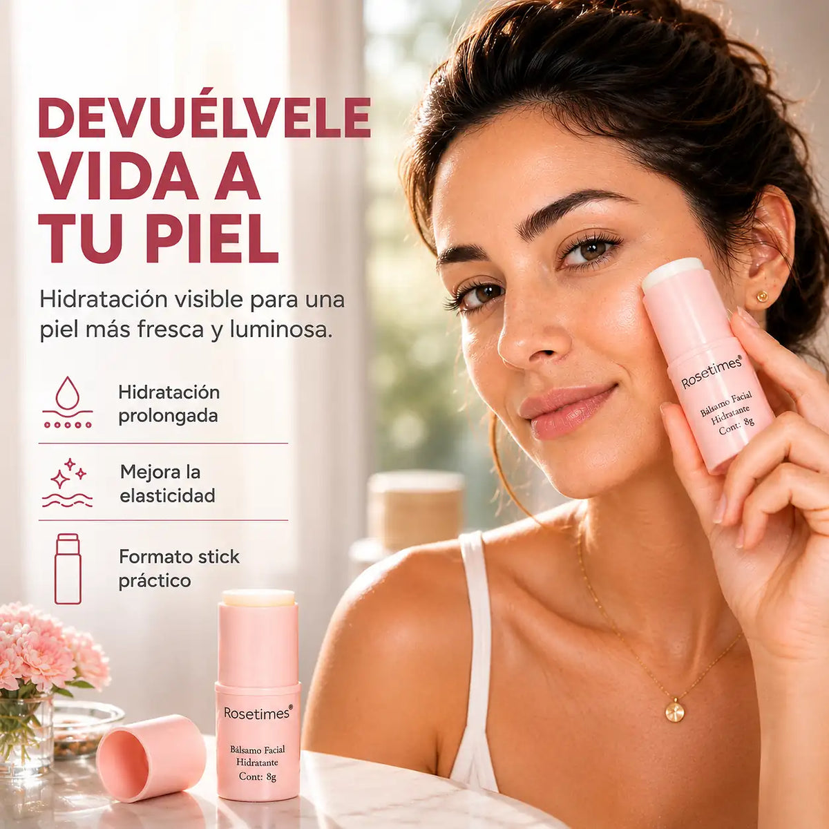 Rosetimes Glow Stick™ Bálsamo Facial Hidratante