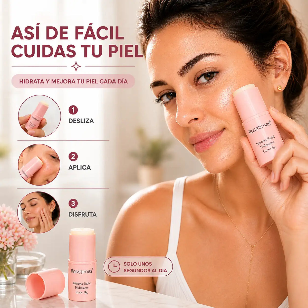 Rosetimes Glow Stick™ Bálsamo Facial Hidratante